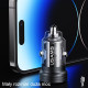 USAMS Car Charger C35 USB+USB-C 45W Fast Charge black CC175CC01 (US-CC175)