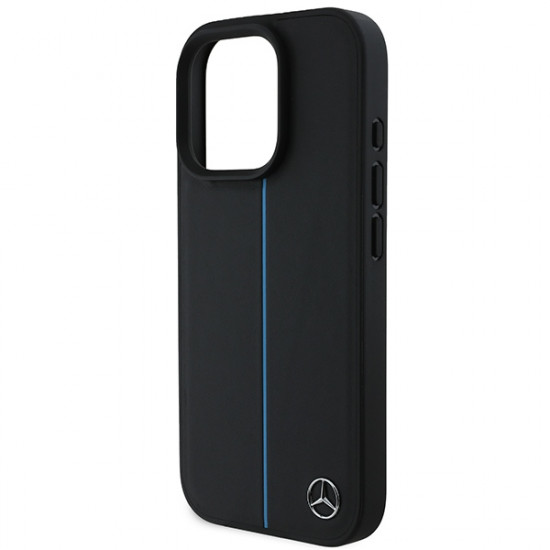 Mercedes MEHMP16L23RURBK iPhone 16 Pro 6.3" black hardcase MB Blue Line Leather MagSafe Mercedes MEHMP16L23RURBK iPhone 16 Pro 6.3" black hardcase MB Blue Line Leather MagSafe