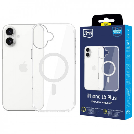 3MK EverClear MagCase case for Apple iPhone 16 Plus