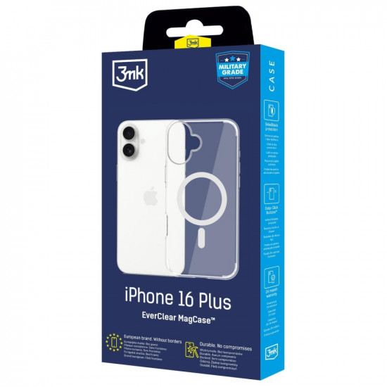 3MK EverClear MagCase case for Apple iPhone 16 Plus