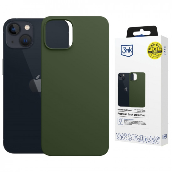 3MK Hardy MagSilicone Case for Apple iPhone 15 Dark Green
