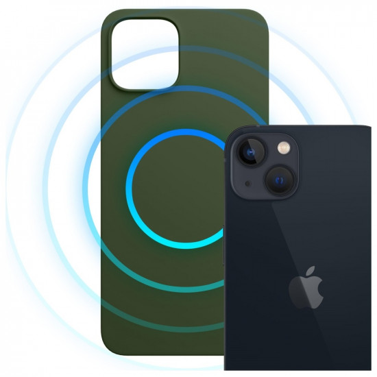 3MK Hardy MagSilicone Case for Apple iPhone 15 Dark Green