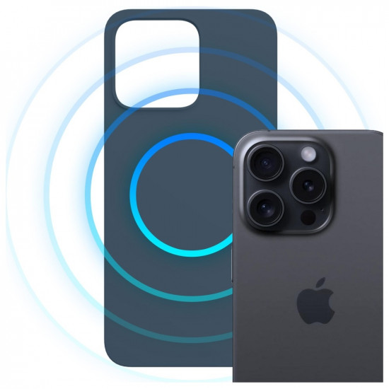 3MK Hardy MagSilicone Case for Apple iPhone 15 Pro Max Blue 3MK Hardy MagSilicone Case for Apple iPhone 15 Pro Max Blue