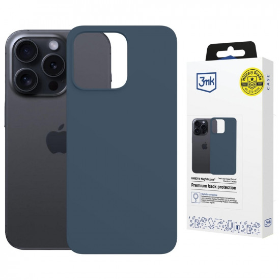 3MK Hardy MagSilicone Case for Apple iPhone 15 Pro Blue 3MK Hardy MagSilicone Case for Apple iPhone 15 Pro Blue