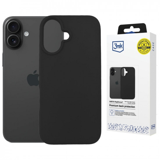 3MK Hardy MagSilicone Case for Apple iPhone 16 Plus Graphite
