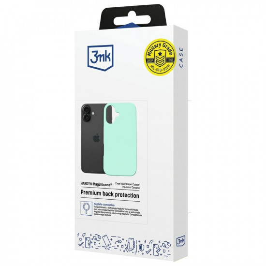 3MK Hardy MagSilicone Case for Apple iPhone 16 Plus Sea Blue