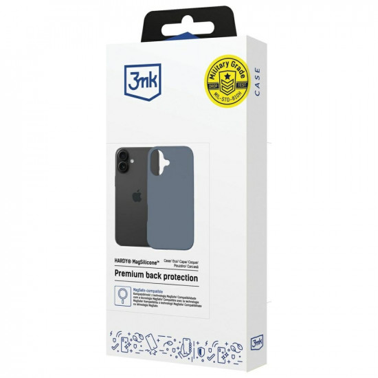 3MK Hardy MagSilicone case for Apple iPhone 16 Plus ultramarine