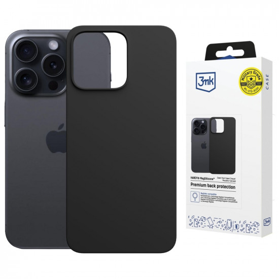 3MK Hardy MagSilicone Case for Apple iPhone 16 Pro Graphite