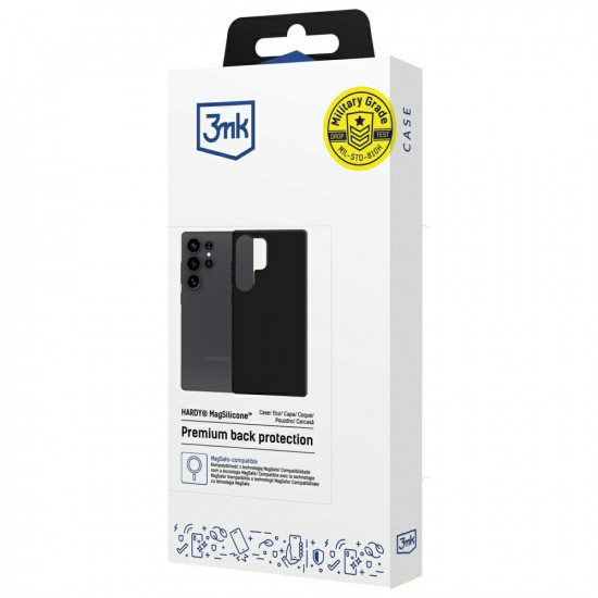3MK Hardy MagSilicone Case for Samsung Galaxy S25 Ultra Black