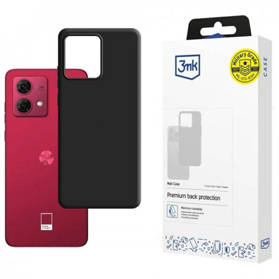3MK Matt Case for Motorola Moto G84 5G Black