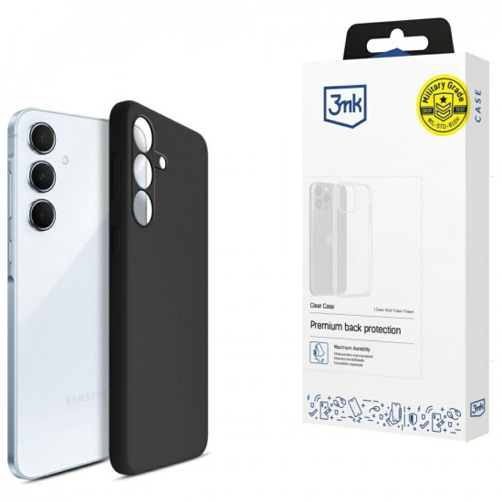 3MK Silicone Case for Samsung Galaxy A55 5G black
