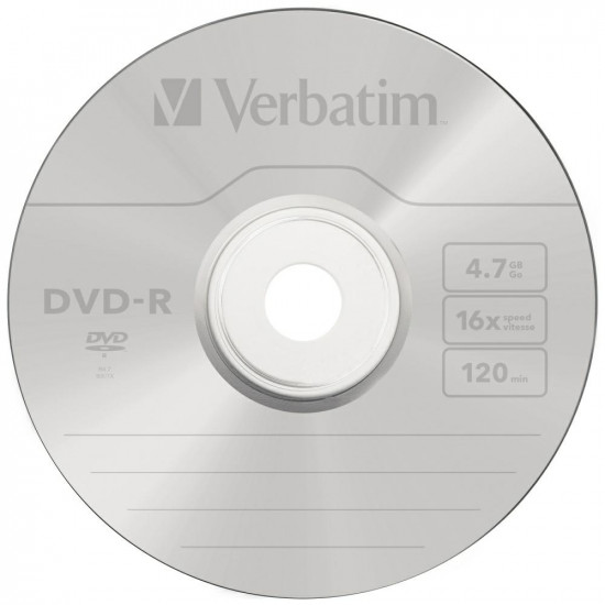 DVD-R Verbatim Matt Silver 4.7GB 16X 50pcs 43548