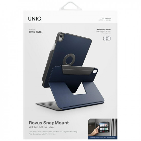 Case UNIQ Rovus Snapmount Magnetic 360 Rotating Detachable for iPad 11" A16 (2025) / iPad 10.9" 10