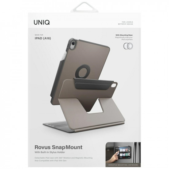 Case UNIQ Rovus Snapmount Magnetic 360 Rotating Detachable for iPad 11" A16 (2025) / iPad 10.9" 10
