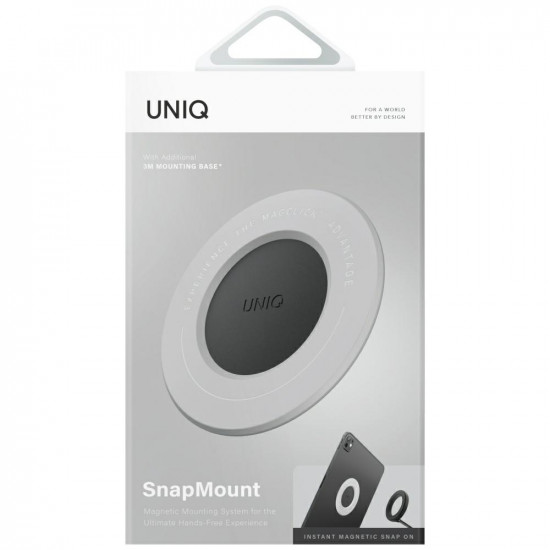 Magnetic holder UNIQ SnapMount self-adhesive gray/charcoal