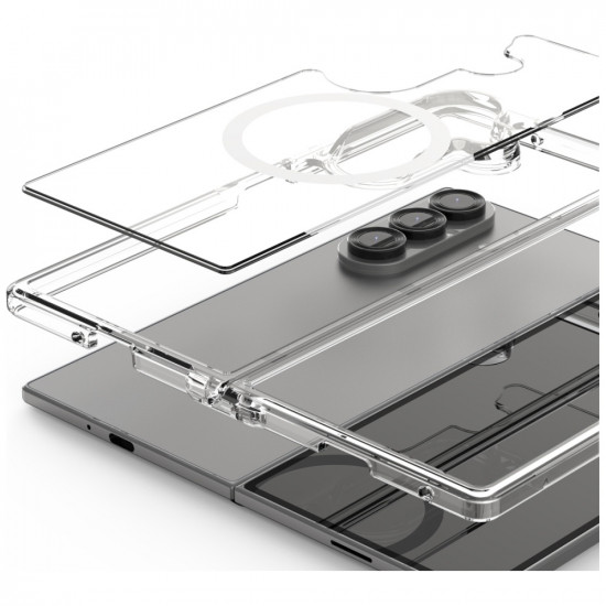 Case Araree Duple M MagSafe Qi2 for Samsung Galaxy Z Fold7 transparent