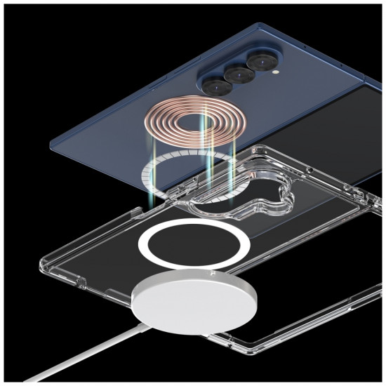 Case Araree Duple M MagSafe Qi2 for Samsung Galaxy Z Fold7 transparent
