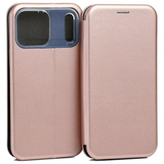 Case Beline Book Magnetic for iPhone 17 Pro Max rose gold