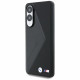 Case BMW Leather Oversized Stripes MagSafe for Samsung Galaxy S25 Edge black