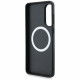 Case BMW Leather Oversized Stripes MagSafe for Samsung Galaxy S25 Edge black