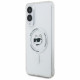 Case Karl Lagerfeld Button Choupette Head Printed Logo MagSafe for Samsung Galaxy S25 Edge white