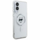 Case Karl Lagerfeld Button Choupette Head Printed Logo MagSafe for Samsung Galaxy S25 Edge white