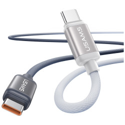 Cable USAMS Bicolor Series SJ756 PD 60W USB-C/USB-C 1.2m black and white Cable USAMS Bicolor Series SJ756 PD 60W USB-C/USB-C 1.2m black and white