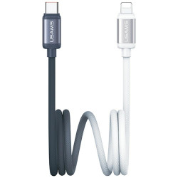 Cable USAMS Bicolor Series SJ757 PD 30W USB-C/Lightning 1.2m black and white Cable USAMS Bicolor Series SJ757 PD 30W USB-C/Lightning 1.2m black and white