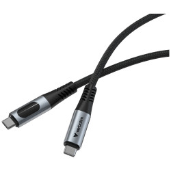 Cable Verbatim Sync & Charge USB-C to USB-C 100W display 120cm black 31848 Cable Verbatim Sync & Charge USB-C to USB-C 100W display 120cm black 31848