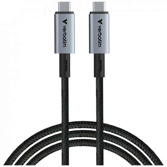 Cable Verbatim Sync &amp; Charge USB-C to USB-C 240W 40Gb/s 120cm black 31847