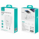 Wall charger USAMS CC315 T65 25W 1xUSB-C 1xUSB-A Fast Charging white