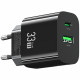 Wall Charger USAMS CC317 T65 33W 1xUSB-C 1xUSB-A Fast Charging black Wall Charger USAMS CC317 T65 33W 1xUSB-C 1xUSB-A Fast Charging black