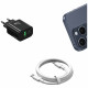 Wall Charger USAMS CC317 T65 33W 1xUSB-C 1xUSB-A Fast Charging black Wall Charger USAMS CC317 T65 33W 1xUSB-C 1xUSB-A Fast Charging black