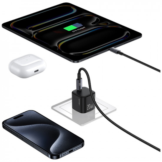 Wall Charger USAMS JO Series CC260 20W USB-C + 1m USB-C/Lightning Cable White