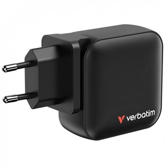 Wall Charger Verbatim Mini GaN 100W 3xUSB-C PD/1x USB-A QC black 32231