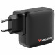 Wall Charger Verbatim Mini GaN 165W 3xUSB-C PD/1x USB-A QC black 32216