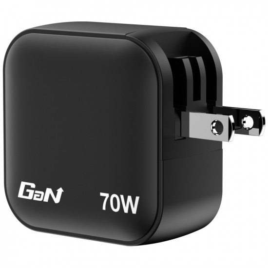 Wall Charger Verbatim Mini GaN 70W 2xUSB-C PD/1x USB-A QC black 32229