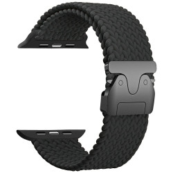 Beline Woven Nylon Parachute Strap for Apple Watch 42/44/45/49mm Black