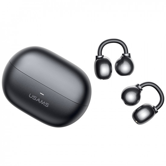 Earphones Bluetooth USAMS Echo R02 Clip-on wireless gray