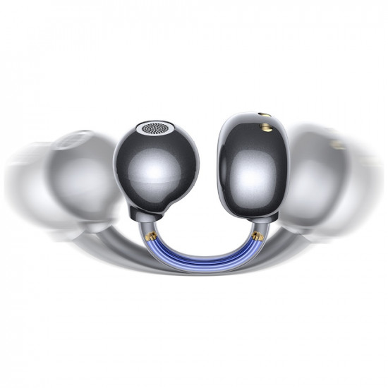 Earphones Bluetooth USAMS Echo R02 Clip-on wireless gray
