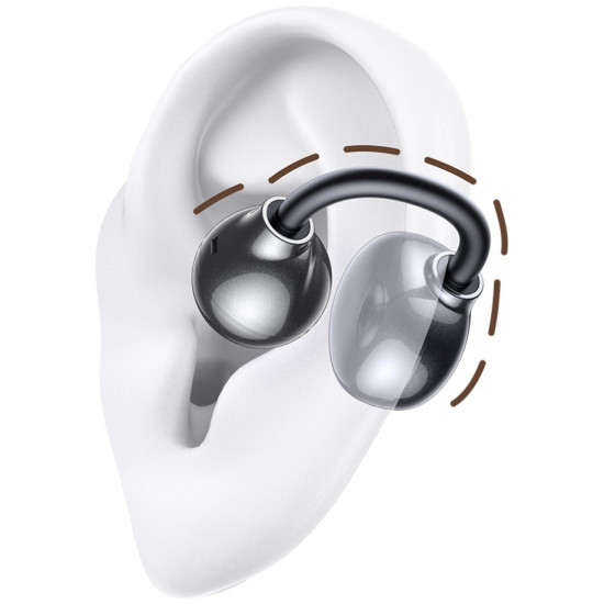 Earphones Bluetooth USAMS Echo R02 Clip-on wireless gray