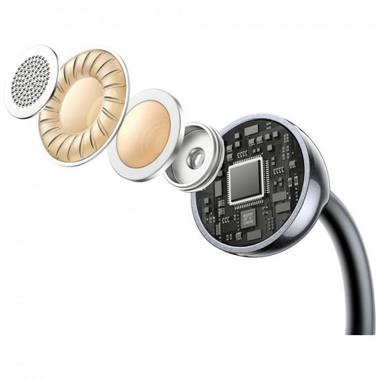Earphones Bluetooth USAMS Echo R02 Clip-on wireless gray