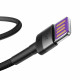 Baseus Cafule HW Quick Charging Data cable USB Double-sided Blind Interpolation For Type-C 40W 1m Gray+Black (CATKLF-PG1)