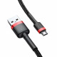 Baseus Cafule Cable Durable Nylon Braided Wire USB / micro USB 2A 3M black-red (CAMKLF-H91)