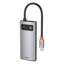 Baseus Metal Gleam 4in1 multifunctional HUB USB Type C - USB Type C Power Delivery 100 W / HDMI 4K 30 Hz / 1x USB 3.2 Gen 1 / 1x USB 2.0 (CAHUB-CY0G) Baseus Metal Gleam 4in1 multifunctional HUB USB Type C - USB Type C Power Delivery 100 W / HDMI 4K 30 Hz / 1x USB 3.2 Gen 1 / 1x USB 2.0 (CAHUB-CY0G)