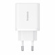 Baseus  Wall Charger (P10111402213 00)  GaN, 2x USB, Type C, Fast Charging, 30W  White