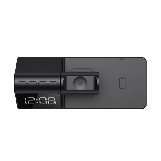 Havit Wireless Charging Station 3in1 (W3042) with Clock Display and Alarm, 15W Black