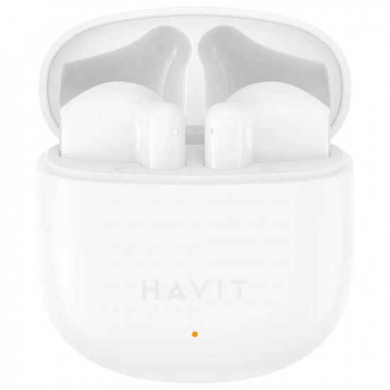 Havit Wireless Earbuds (TW976) with Microphone, Bluetooth 5.3, True Wireless Stereo, Type C, 300mAh White