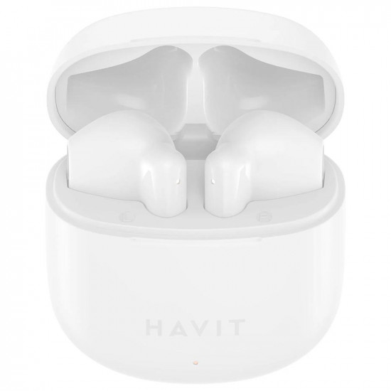 Havit Wireless Earbuds (TW976) with Microphone, Bluetooth 5.3, True Wireless Stereo, Type C, 300mAh White
