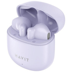 Havit Wireless Earbuds (TW976) with Microphone, Bluetooth 5.3, True Wireless Stereo, Type C, 300mAh Purple